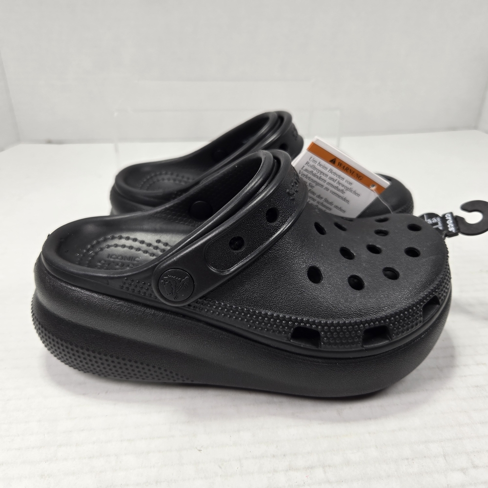 CROCS Unisex Classic Cutie Clog Black Slip-on Sandals Size C12 Toddler - Picture 4 of 10